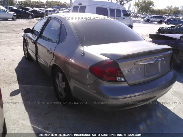 1FAHP56S12A250645 - 2002 FORD TAURUS SEL BROWN photo 3