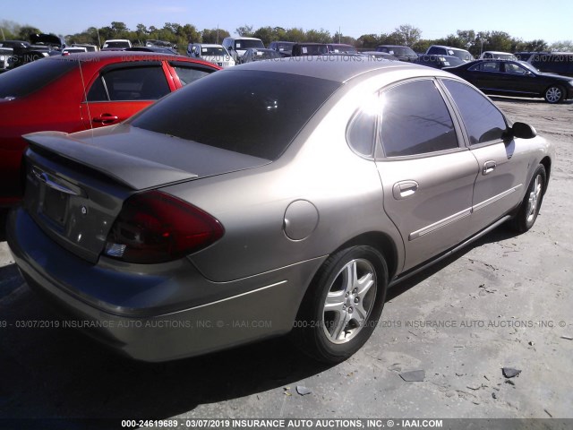 1FAHP56S12A250645 - 2002 FORD TAURUS SEL BROWN photo 4