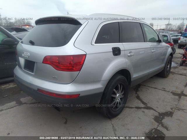 WA1BY74L47D057460 - 2007 AUDI Q7 3.6 QUATTRO PREMIUM SILVER photo 4