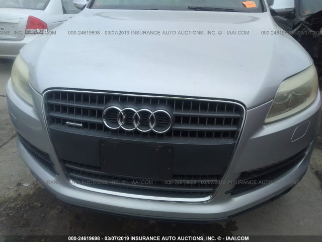 WA1BY74L47D057460 - 2007 AUDI Q7 3.6 QUATTRO PREMIUM SILVER photo 6