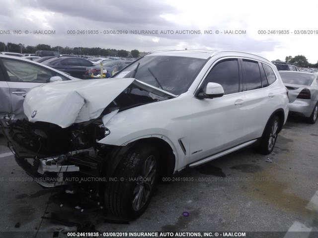 5UXTR9C56JLD60714 - 2018 BMW X3 XDRIVEM40I WHITE photo 2