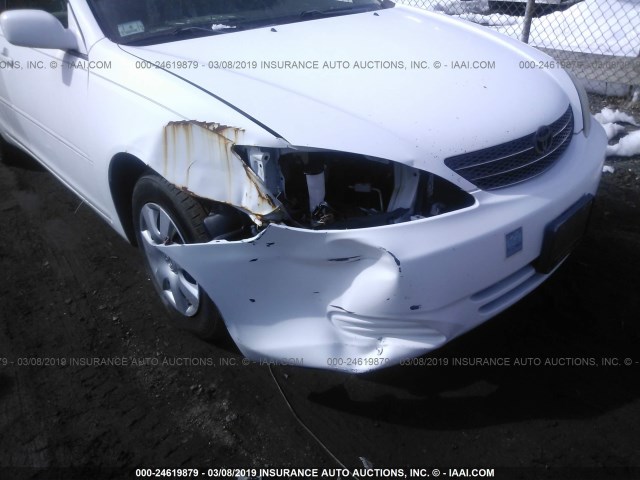 4T1BE32K03U205420 - 2003 TOYOTA CAMRY LE/XLE/SE WHITE photo 6