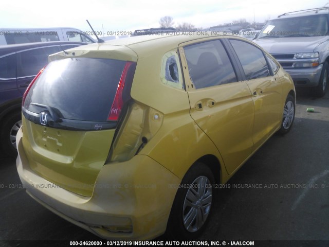 3HGGK5H43JM734371 - 2018 HONDA FIT LX YELLOW photo 4