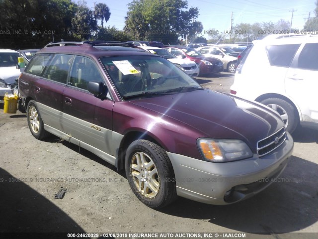 4S3BH686517678121 - 2001 SUBARU LEGACY OUTBACK LIMITED MAROON photo 1