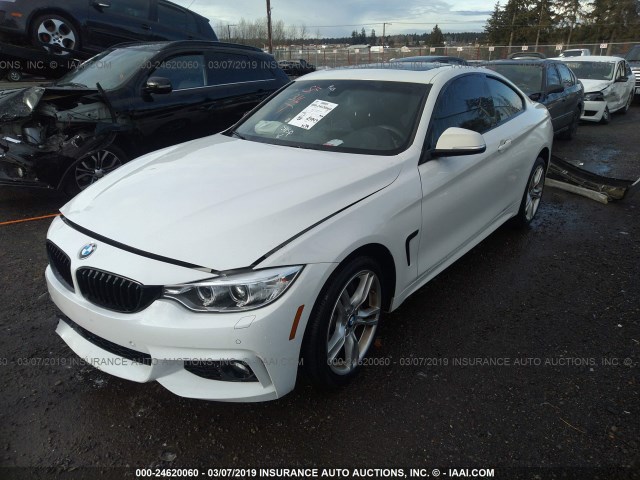 WBA3N9C50GK250621 - 2016 BMW 428 XI WHITE photo 2