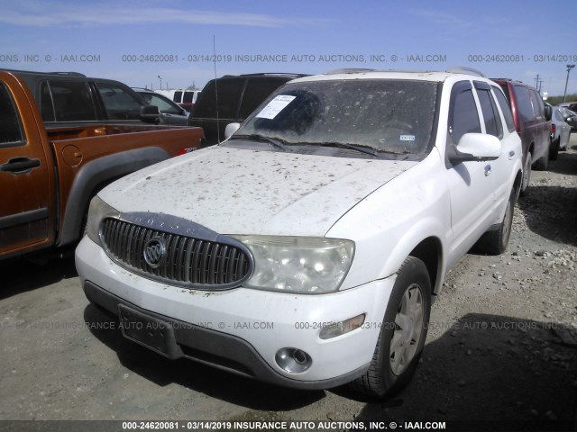 5GADT13S662281425 - 2006 BUICK RAINIER CXL WHITE photo 2