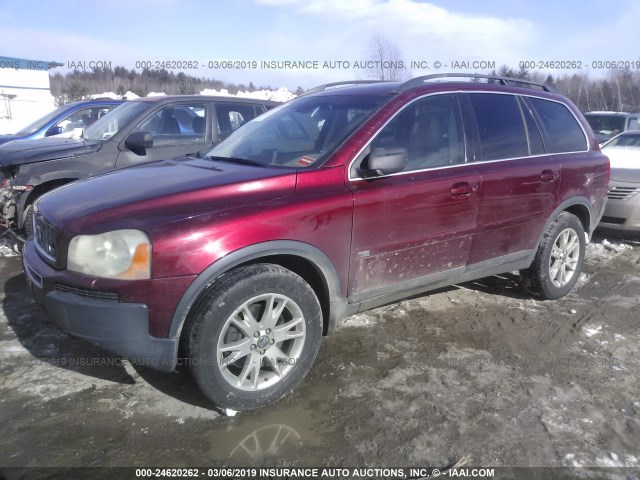 YV4CZ852861245754 - 2006 VOLVO XC90 V8 MAROON photo 2