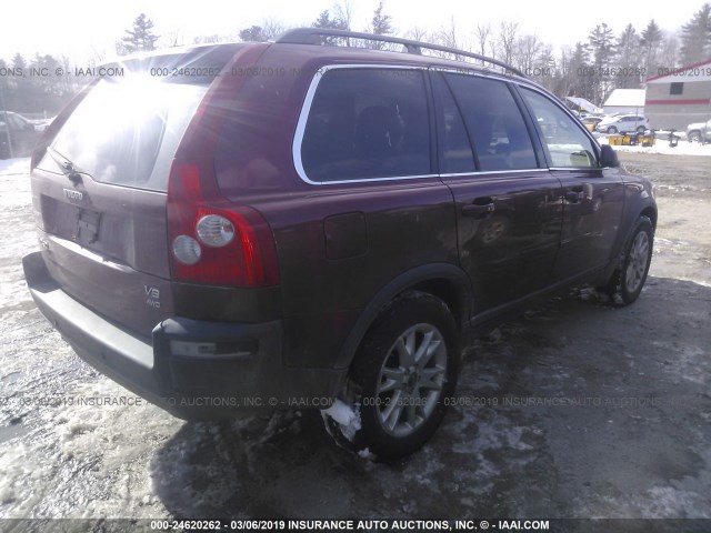 YV4CZ852861245754 - 2006 VOLVO XC90 V8 MAROON photo 4