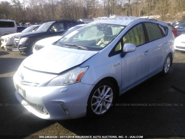 JTDZN3EU3C3131447 - 2012 TOYOTA PRIUS V BLUE photo 2