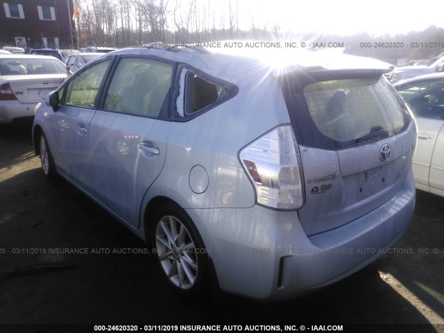 JTDZN3EU3C3131447 - 2012 TOYOTA PRIUS V BLUE photo 3