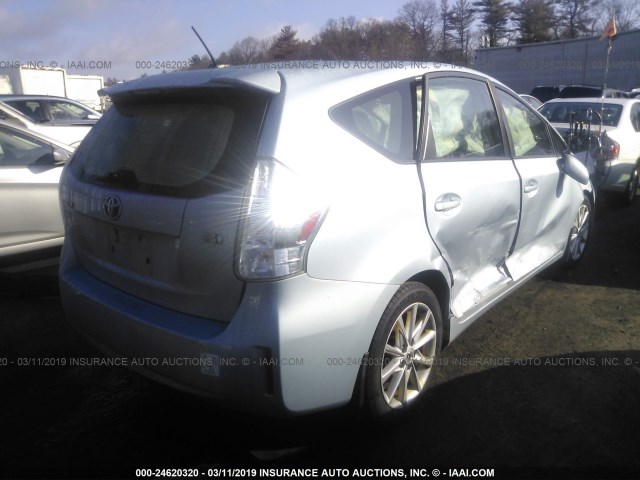 JTDZN3EU3C3131447 - 2012 TOYOTA PRIUS V BLUE photo 4