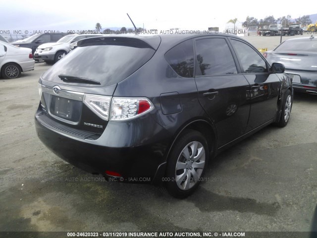 JF1GH6A69AH804495 - 2010 SUBARU IMPREZA 2.5I GRAY photo 4