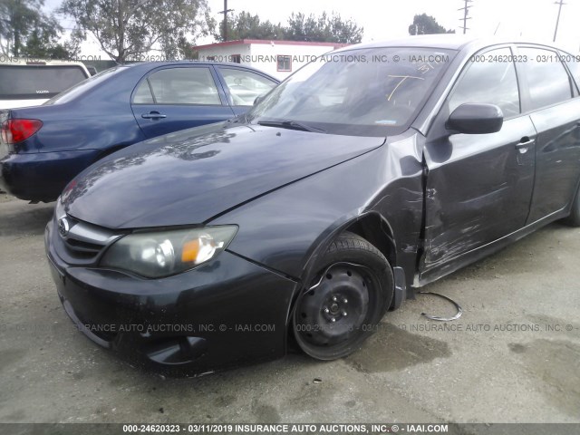 JF1GH6A69AH804495 - 2010 SUBARU IMPREZA 2.5I GRAY photo 6