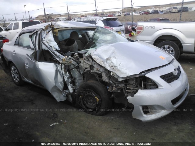 1NXBU4EE5AZ215369 - 2010 TOYOTA COROLLA S/LE/XLE SILVER photo 1