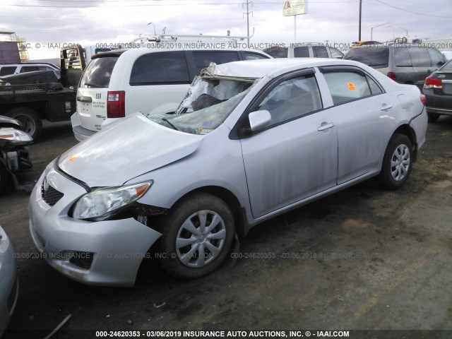 1NXBU4EE5AZ215369 - 2010 TOYOTA COROLLA S/LE/XLE SILVER photo 2