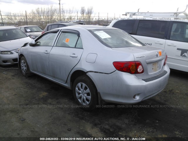 1NXBU4EE5AZ215369 - 2010 TOYOTA COROLLA S/LE/XLE SILVER photo 3