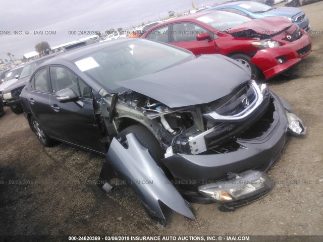 19XFB4F28DE201372 - 2013 HONDA CIVIC HYBRID GRAY photo 1