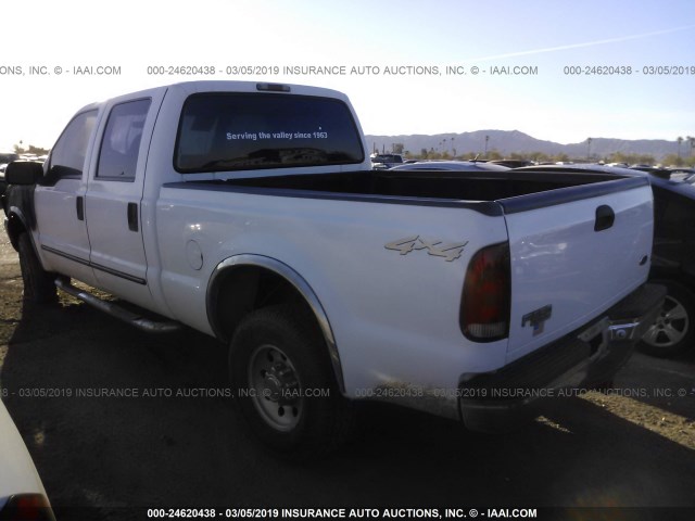 1FTNW21L1YED38224 - 2000 FORD F250 SUPER DUTY WHITE photo 3