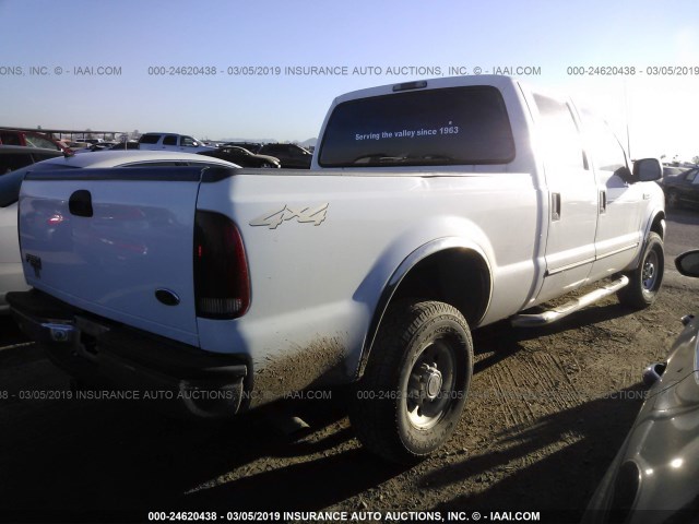 1FTNW21L1YED38224 - 2000 FORD F250 SUPER DUTY WHITE photo 4
