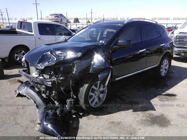 JN8AS5MT0DW008395 - 2013 NISSAN ROGUE S/SV BLACK photo 2