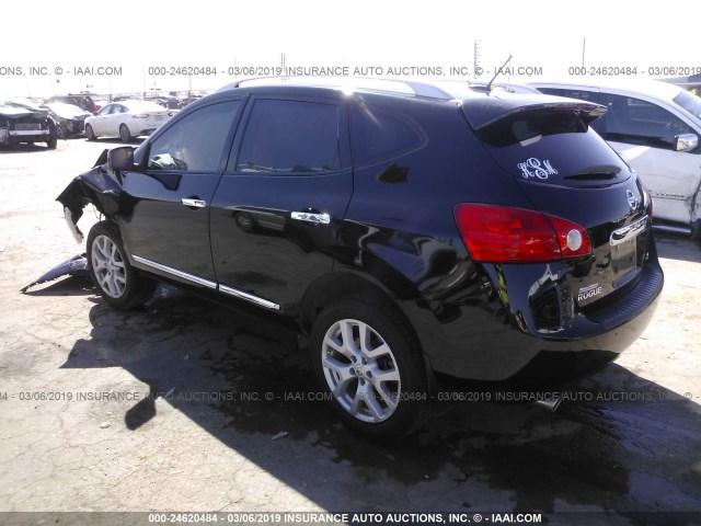 JN8AS5MT0DW008395 - 2013 NISSAN ROGUE S/SV BLACK photo 3