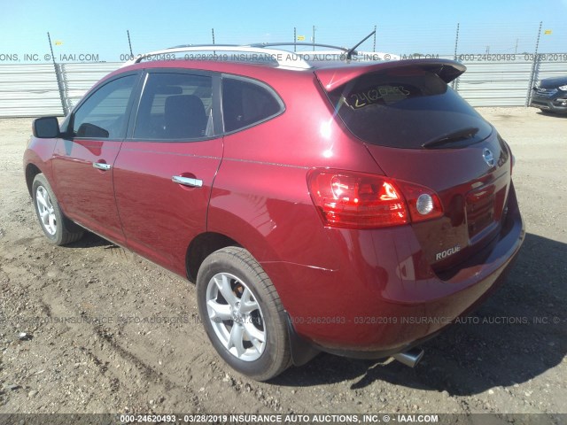 JN8AS5MT5AW010185 - 2010 NISSAN ROGUE S/SL/KROM RED photo 3