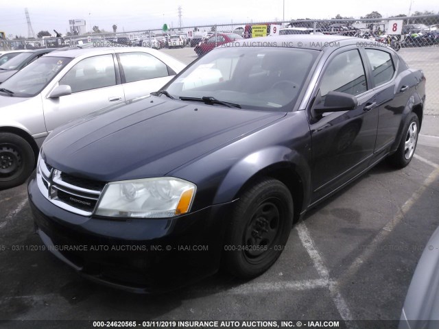 1B3BD4FB7BN528638 - 2011 DODGE AVENGER EXPRESS BLUE photo 2