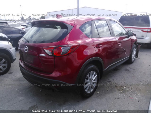 JM3KE2BE9F0449059 - 2015 MAZDA CX-5 SPORT RED photo 4