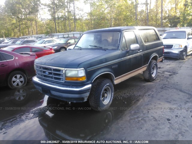 1FMEU15N2RLB48520 - 1994 FORD BRONCO U100 GREEN photo 2