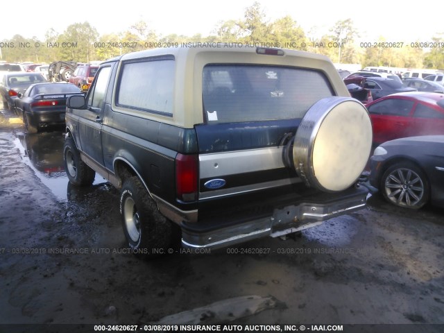 1FMEU15N2RLB48520 - 1994 FORD BRONCO U100 GREEN photo 3