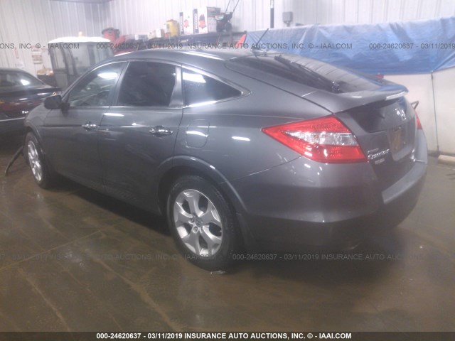 5J6TF2H52AL005444 - 2010 HONDA ACCORD CROSSTOUR EXL GRAY photo 3