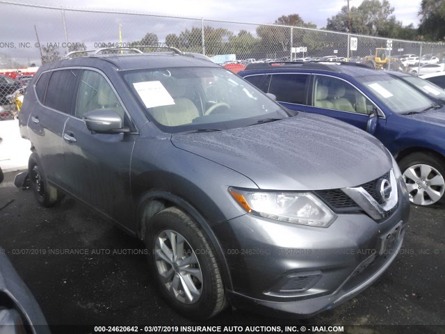 KNMAT2MT2FP503766 - 2015 NISSAN ROGUE S/SL/SV GRAY photo 1