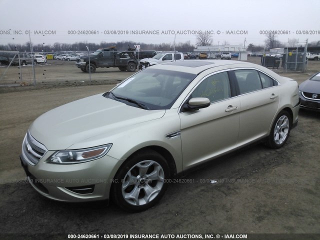 1FAHP2EW6BG133482 - 2011 FORD TAURUS SEL GOLD photo 2