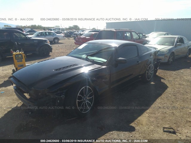 1ZVBP8CF3D5232603 - 2013 FORD MUSTANG GT BLACK photo 2