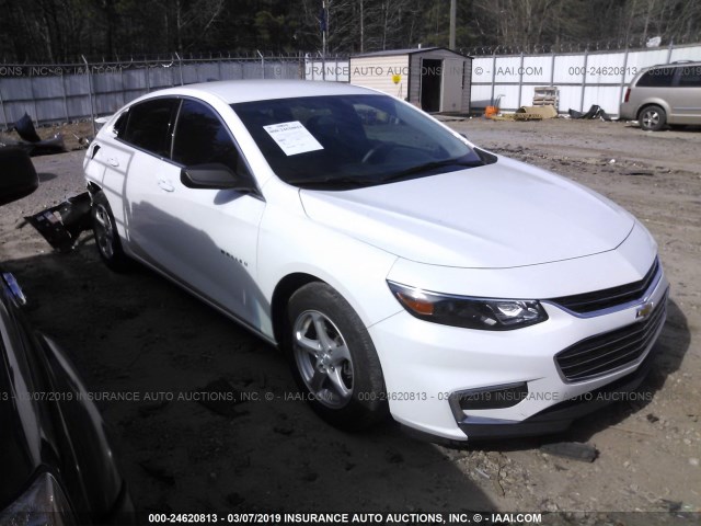 1G1ZB5ST1HF195503 - 2017 CHEVROLET MALIBU LS WHITE photo 1