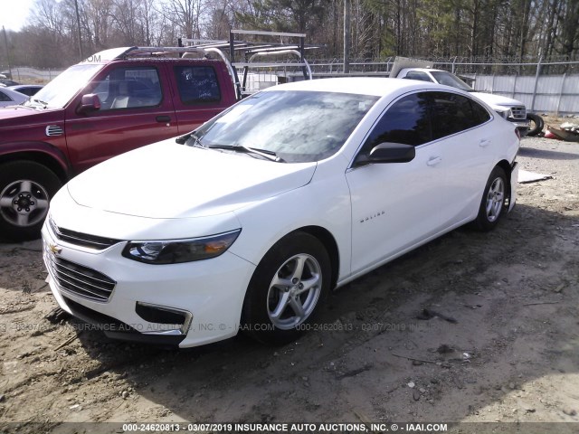 1G1ZB5ST1HF195503 - 2017 CHEVROLET MALIBU LS WHITE photo 2