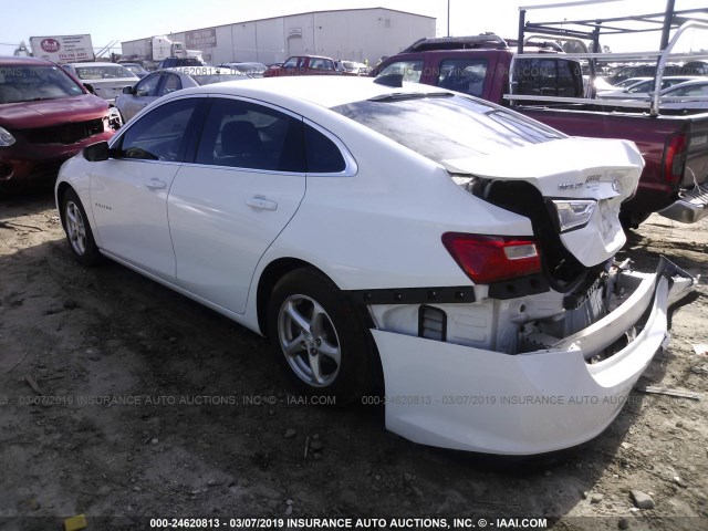 1G1ZB5ST1HF195503 - 2017 CHEVROLET MALIBU LS WHITE photo 3