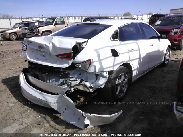 1G1ZB5ST1HF195503 - 2017 CHEVROLET MALIBU LS WHITE photo 4