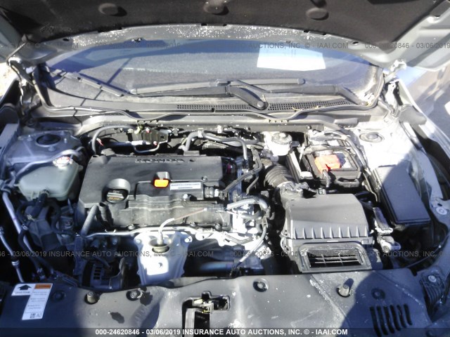 19XFC2F5XJE037369 - 2018 HONDA CIVIC LX SILVER photo 10