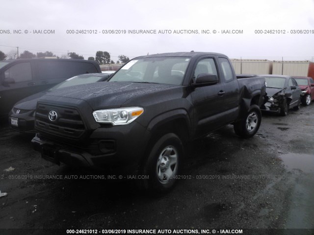 5TFRX5GN0HX100460 - 2017 TOYOTA TACOMA ACCESS CAB/SR/SR5 შავი ფოტო 2