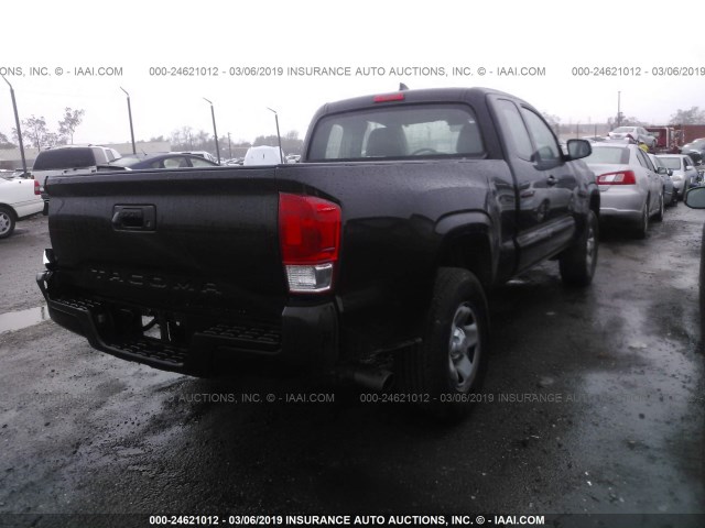 5TFRX5GN0HX100460 - 2017 TOYOTA TACOMA ACCESS CAB/SR/SR5 შავი ფოტო 4