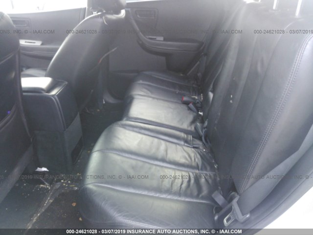 JN8AZ08W43W213901 - 2003 NISSAN MURANO SL/SE SILVER photo 8