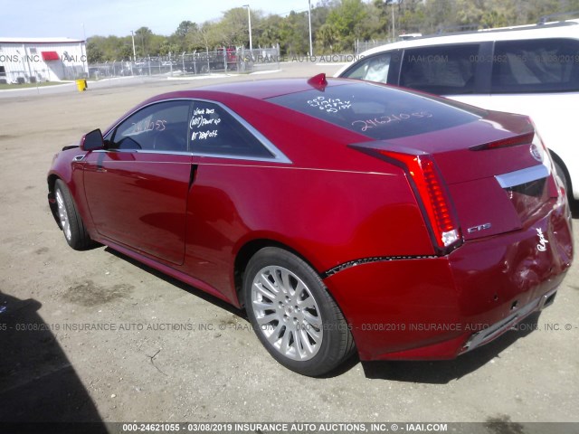 1G6DJ1E37D0109720 - 2013 CADILLAC CTS PERFORMANCE COLLECTION RED photo 3