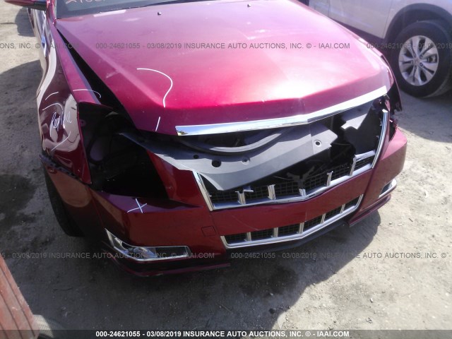 1G6DJ1E37D0109720 - 2013 CADILLAC CTS PERFORMANCE COLLECTION RED photo 6