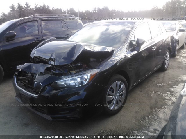 4S3GTAA6XJ3714989 - 2018 SUBARU IMPREZA BLACK photo 2