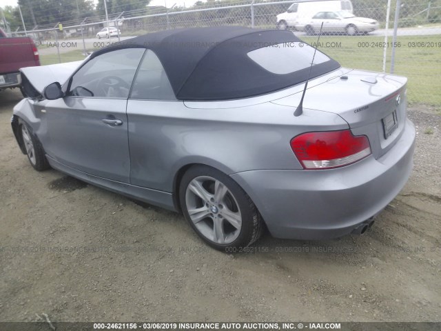 WBAUN1C54AVH81979 - 2010 BMW 128 I GRAY photo 3