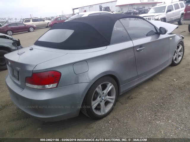 WBAUN1C54AVH81979 - 2010 BMW 128 I GRAY photo 4