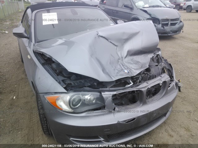 WBAUN1C54AVH81979 - 2010 BMW 128 I GRAY photo 6