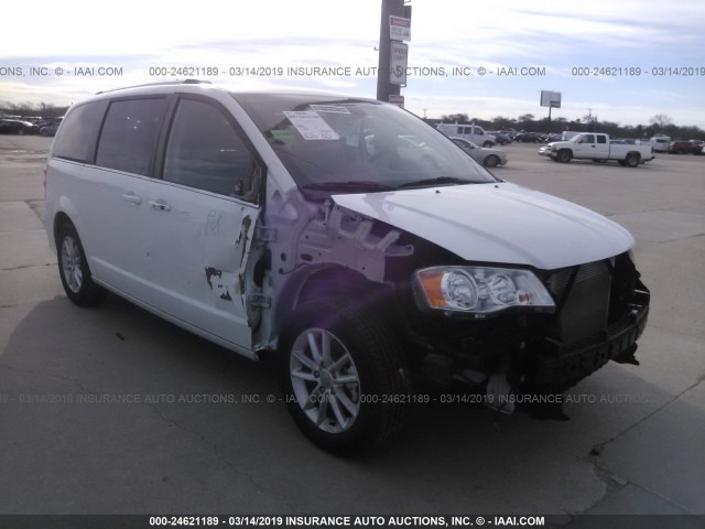 2C4RDGCG1KR542276 - 2019 DODGE GRAND CARAVAN SXT WHITE photo 1