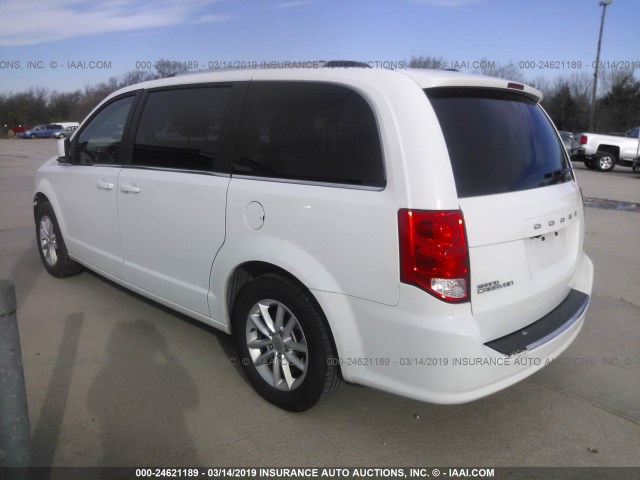 2C4RDGCG1KR542276 - 2019 DODGE GRAND CARAVAN SXT WHITE photo 3